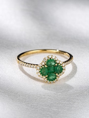 The Diamond Store Green Alegria 1.06ct Emerald and Diamond Ring - Image 2 of 6