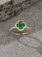 The Diamond Store Green Alegria 1.06ct Emerald and Diamond Ring - Image 5 of 6