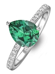 The Diamond Store Emerald Astra 2.3ct Lab Diamond Pear Cut Ring - Image 1 of 7