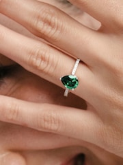 The Diamond Store Emerald Astra 2.3ct Lab Diamond Pear Cut Ring - Image 2 of 7