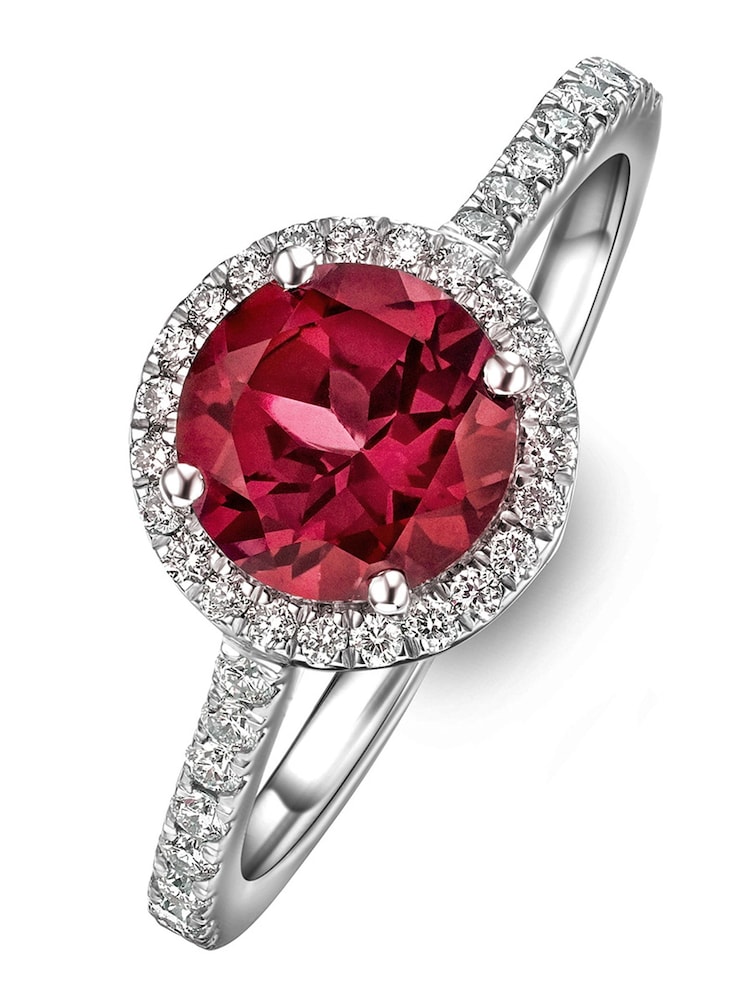 The Diamond Store Ruby Astra 3.6ct Lab Diamond Halo Ring - Image 1 of 7