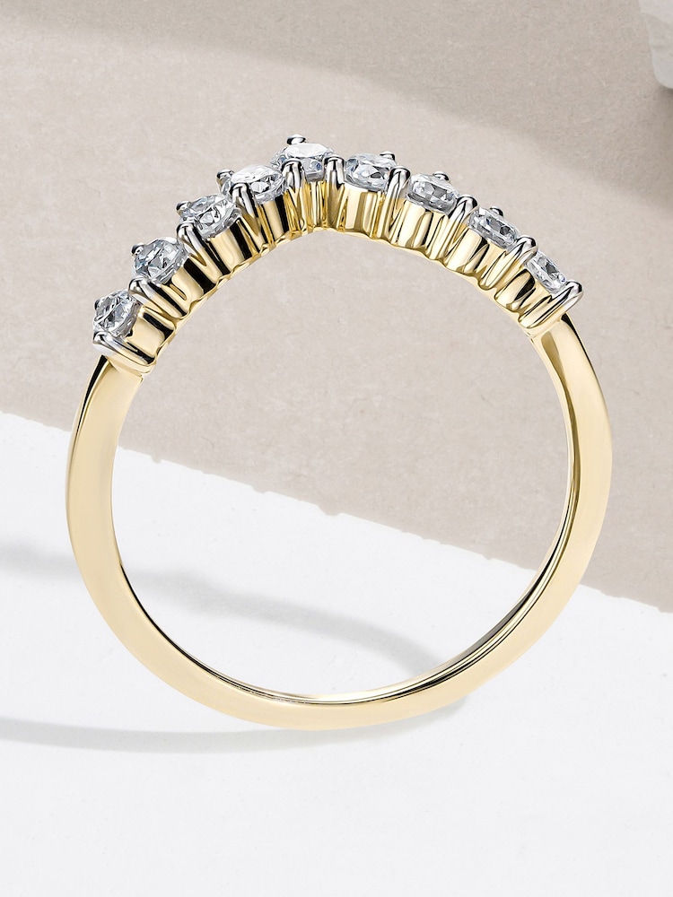The Diamond Store White 0.50ct H/Si Lab Diamond Wishbone Ring - Image 2 of 6
