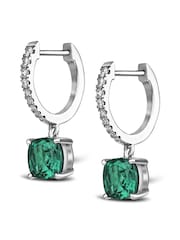 The Diamond Store Green Astra 4ct Lab Diamond Drop Earrings - Image 3 of 5