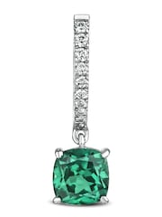 The Diamond Store Green Astra 4ct Lab Diamond Drop Earrings - Image 4 of 5