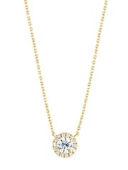The Diamond Store White 0.70ct 9K Lab Diamond Halo Necklace - Image 3 of 5