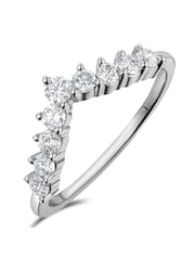 The Diamond Store White 0.50ct H/Si Lab Diamond Wishbone Ring - Image 1 of 6