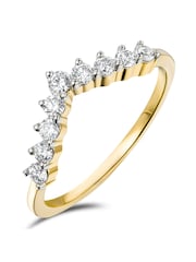 The Diamond Store White 0.30ct 9K Lab Diamond Wishbone Ring - Image 2 of 5