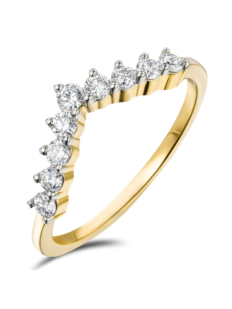 The Diamond Store White 0.30ct 9K Lab Diamond Wishbone Ring - Image 2 of 5