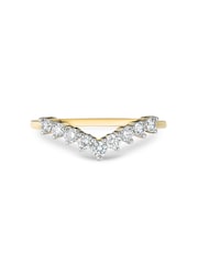 The Diamond Store White 0.30ct 9K Lab Diamond Wishbone Ring - Image 3 of 5