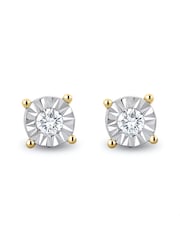 The Diamond Store White 925 Silver Diamond 5mm Earrings - Image 1 of 7
