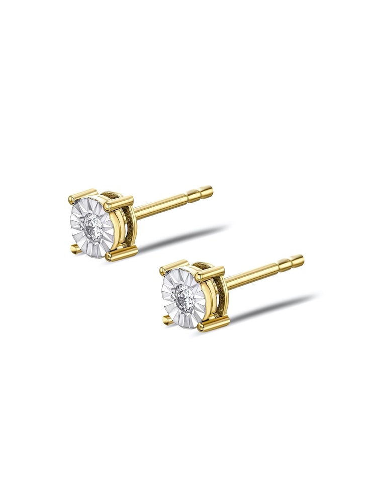 The Diamond Store White 925 Silver Diamond 5mm Earrings - Image 2 of 7