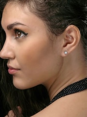The Diamond Store White 925 Silver Diamond 5mm Earrings - Image 6 of 7