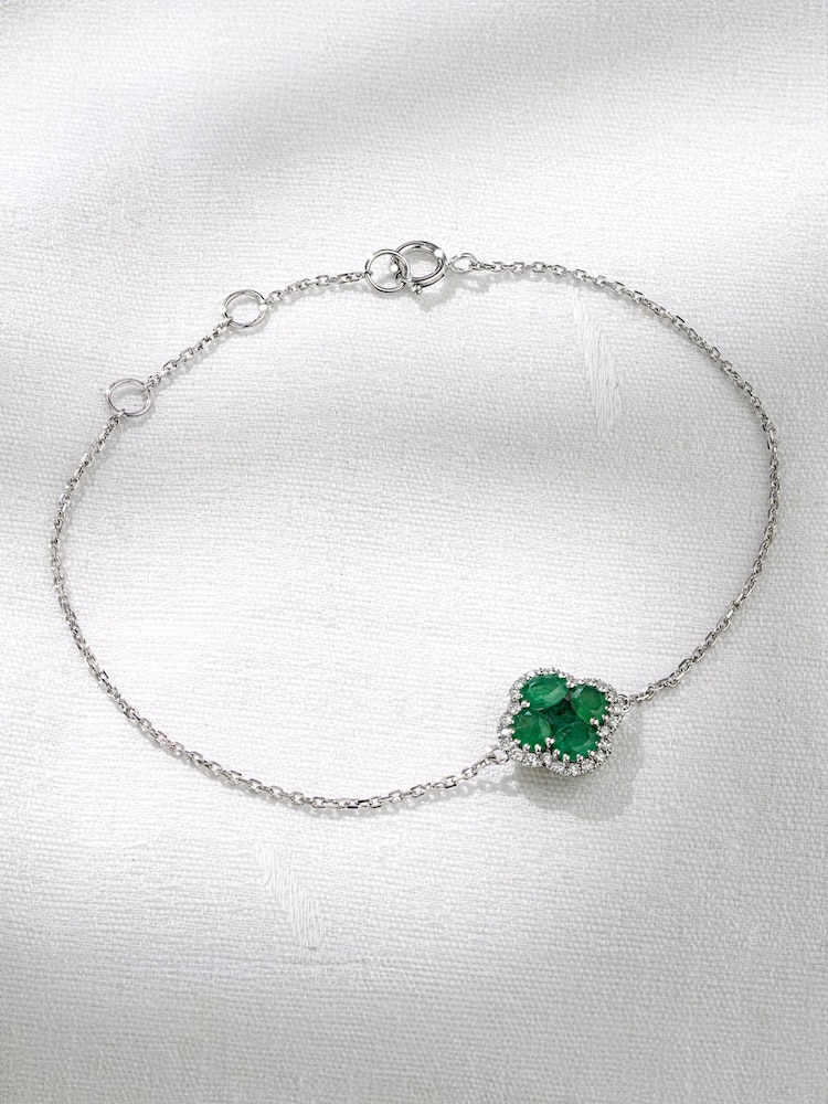 The Diamond Store Emerald Gold 1.01ct Diamond 9k Gold Clover Ring - Image 2 of 4