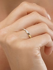 The Diamond Store White 0.05ct Lab Diamond Half Eternity Wave Ring - Image 2 of 7