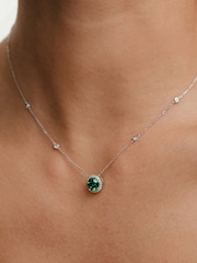 The Diamond Store Emerald Astra 3.5ct Lab Diamond Halo Necklace - Image 4 of 8