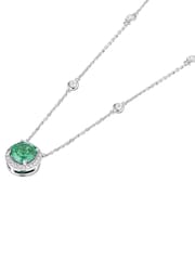 The Diamond Store Emerald Astra 3.5ct Lab Diamond Halo Necklace - Image 5 of 8