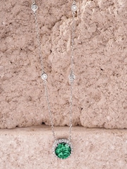 The Diamond Store Emerald Astra 3.5ct Lab Diamond Halo Necklace - Image 8 of 8