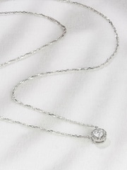 The Diamond Store Gold 0.4ct Lab Diamond 9k Halo Necklace - Image 2 of 6