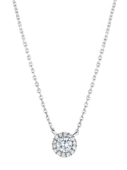 The Diamond Store Gold 0.4ct Lab Diamond 9k Halo Necklace - Image 3 of 6