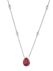 The Diamond Store Red 3.5ct Lab Diamond Pear Necklace - Image 2 of 6