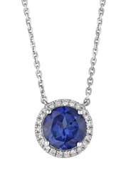 The Diamond Store Saphire Astra 3.5ct Lab Diamond Halo Necklace - Image 1 of 8