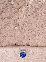 The Diamond Store Saphire Astra 3.5ct Lab Diamond Halo Necklace - Image 7 of 8