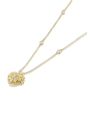 The Diamond Store White Topaz And Lab Diamond Heart Locket - Image 5 of 8