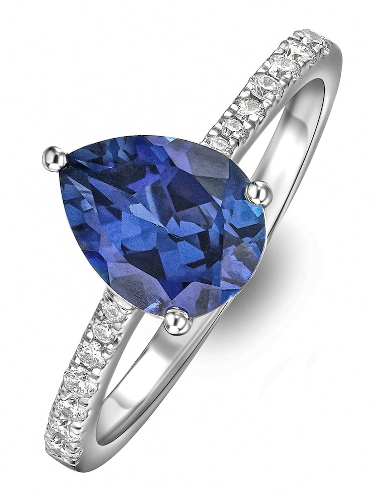 The Diamond Store Saphire Astra 2.3ct Lab Diamond Pear Cut Ring - Image 1 of 7