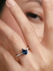 The Diamond Store Saphire Astra 2.3ct Lab Diamond Pear Cut Ring - Image 2 of 7