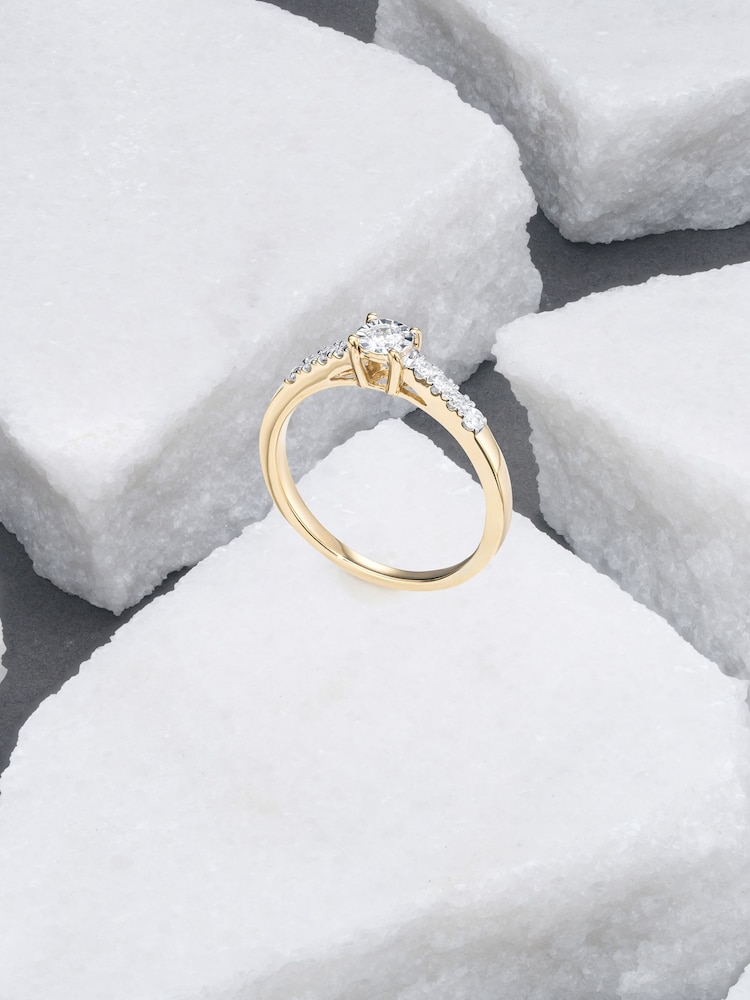 The Diamond Store White 0.25ct Lab Diamond Side Stone Engagement Ring - Image 2 of 6