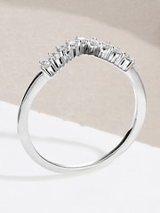 The Diamond Store White Gold 0.15ct 9k Lab Diamond Wishbone Ring - Image 2 of 6