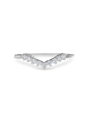 The Diamond Store White Gold 0.15ct 9k Lab Diamond Wishbone Ring - Image 4 of 6