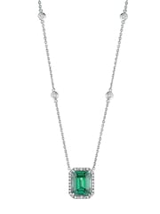 The Diamond Store Emerald Astra 2ct Lab Diamond Halo Necklace - Image 3 of 7