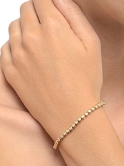 The Diamond Store White 1ct Lab Diamond Tennis Rub Over Bracelet - Image 2 of 4