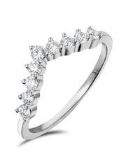 The Diamond Store White 0.30ct 9K Lab Diamond Wishbone Ring - Image 1 of 5