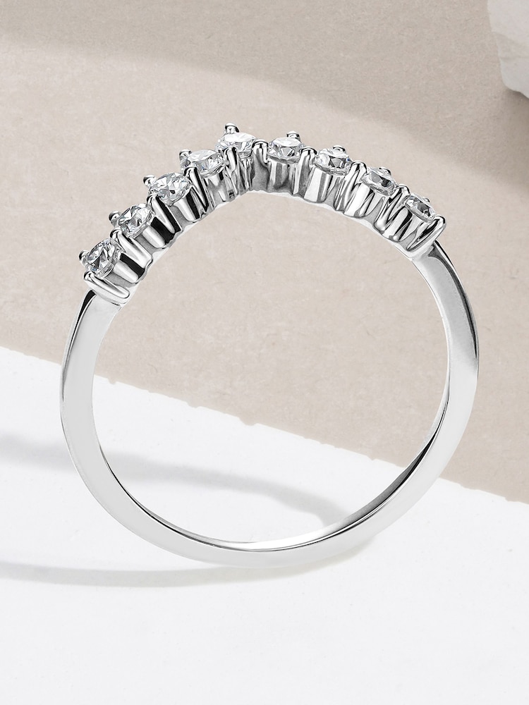 The Diamond Store White 0.30ct 9K Lab Diamond Wishbone Ring - Image 2 of 5