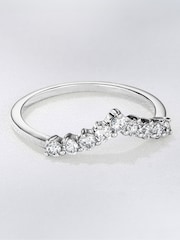 The Diamond Store White 0.30ct 9K Lab Diamond Wishbone Ring - Image 4 of 5