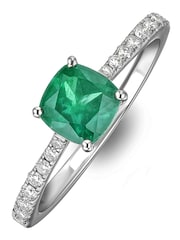 The Diamond Store Emerald Astra 2ct Lab Diamond Cushion Cut Ring - Image 1 of 5
