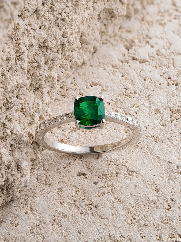 The Diamond Store Emerald Astra 2ct Lab Diamond Cushion Cut Ring - Image 2 of 5