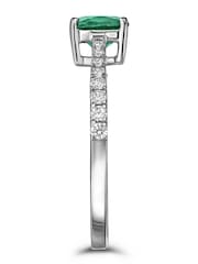 The Diamond Store Emerald Astra 2ct Lab Diamond Cushion Cut Ring - Image 4 of 5