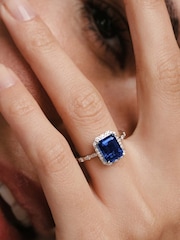 The Diamond Store Saphire Astra 2ct Lab Diamond Halo Ring - Image 2 of 7