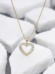 The Diamond Store Gold 0.5ct Lab Diamond Heart Pendant - Image 2 of 6