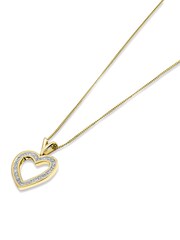 The Diamond Store Gold 0.5ct Lab Diamond Heart Pendant - Image 4 of 6
