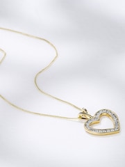 The Diamond Store Gold 0.5ct Lab Diamond Heart Pendant - Image 5 of 6