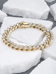 The Diamond Store White Mens 1.20CT Lab Diamond Cuban Bracelet - Image 6 of 7