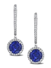 The Diamond Store Ruby Astra 7ct Lab Diamond Halo Earrings - Image 2 of 7