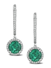 The Diamond Store Emerald Astra 7ct Lab Diamond Halo Earrings - Image 1 of 6