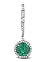 The Diamond Store Emerald Astra 7ct Lab Diamond Halo Earrings - Image 3 of 6