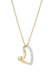 The Diamond Store White Lab Diamond Heart 0.10ct H/SI Pendant - Image 1 of 5