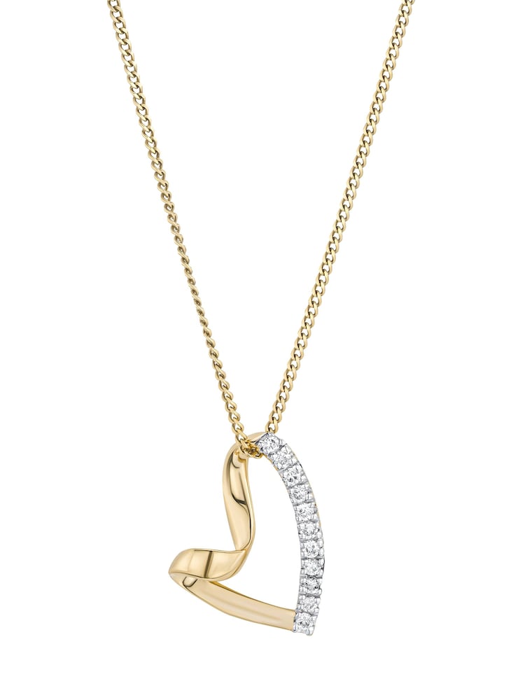 The Diamond Store White Lab Diamond Heart 0.10ct H/SI Pendant - Image 1 of 5